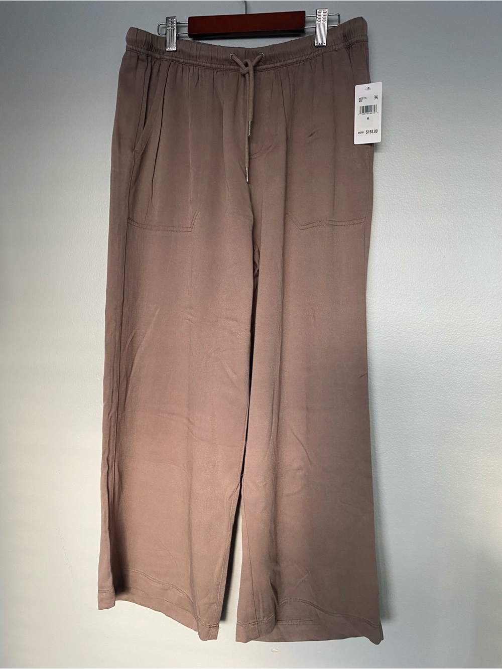 Splendid Men's Wide-Leg Drawstring Pants — Taupe